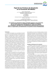 Papel de las Prácticas de Simulación en la Formación del Médico