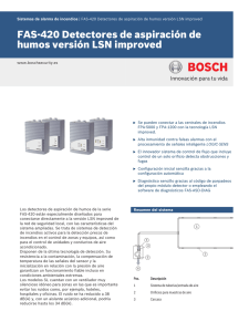 FAS‑420 Detectores de aspiración de humos versión LSN improved