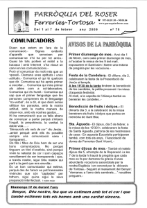 coMUNıcADoRS - Parroquia el Roser