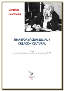 Trasnsformación social y creación cultural