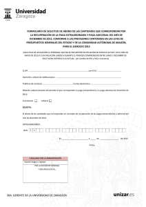 Formulario de solicitud - Universidad de Zaragoza