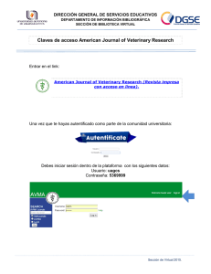Claves de acceso American Journal of Veterinary Research
