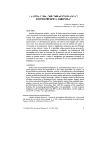 la otra cuba, colonización blanca y diversificaci~n agricola
