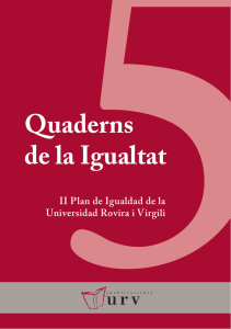 II Plan de Igualdad de la URV - Universitat Rovira i Virgili