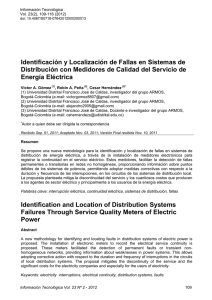 Identificación y Localización de Fallas en Sistemas de Distribución