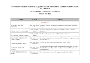 Tribunales TFM Máster P. Secundaria (Módulo Lenguas Extranjeras)