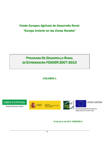 Programa de Desarrollo Rural de Extremadura FEADER 2007-2013