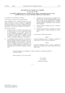 REGLAMENTO (CE) No 80/2003 DE LA COMISIÓN de 17 de enero