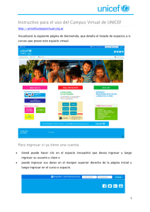 Instructivo para el uso del Campus Virtual de UNICEF