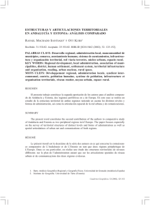 Estructuras y articulaciones territoriales de Andalucía y Estonia