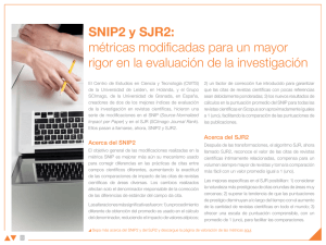 SNIP2 y SJR2: métricas modificadas para un mayor rigor en la