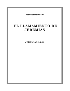 EL LLAMAMIENTO DE JEREMIAS
