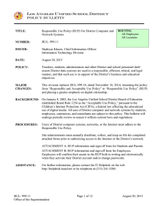 Policy Bulletin BUL- 999.11 Page 1 of 12 August 20, 2015 Office of