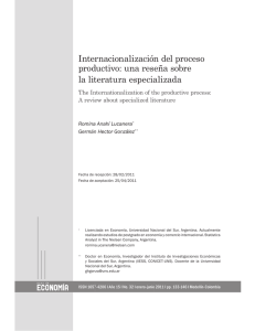 Internacionalización del proceso productivo: una reseña sobre la