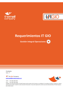 Requisitos Técnicos Plataforma GIO - Acceso de Usuario