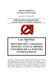 Discurso ante el I Congreso de la III Internacional