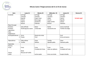 Minuta Casino Trilogía (semana del 21 al 25 de marzo)
