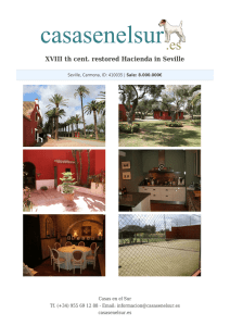 XVIII th cent. restored Hacienda in Seville