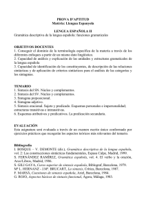 Lengua española II - Universitat de Barcelona
