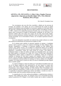 AZCONA, JM, ESCALONA, I., (Eds), Cuba y España. Procesos