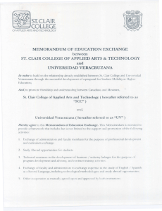 ST CLAlR COLLEGE - Universidad Veracruzana