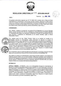 Page 1 RESOLUCION DIRECTORAL Nº ºf3 -2016.ANA