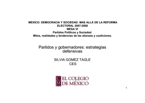 Partidos y gobernadores: estrategias defensivas defensivas