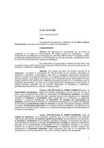 Resolución Nº 222-2012-PCNM Marco Perez Ramirez