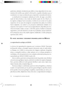 parámetros utilizados inicialmente para definir un área dependieron