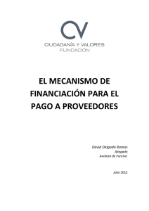 EL MECANISMO DE FINANCIACIÓN PARA EL PAGO A