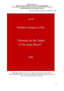 Monody on the Death of Sir John Moore