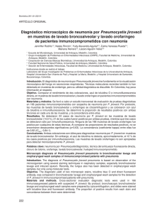 Diagnóstico microscópico de neumonía por Pneumocystis jirovecii