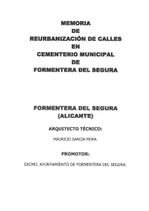 MEMORIA DE REURDANIZACION DE CALLES EN CEMENTERIO