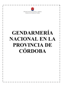 gendarmería nacional en la provincia de córdoba
