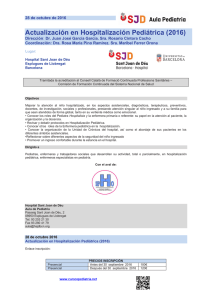 Actualización en Hospitalización Pediátrica (2016)