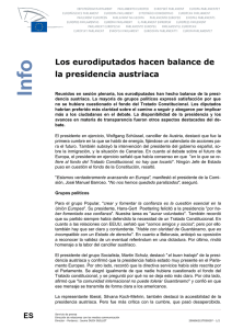 Los eurodiputados hacen balance de la presidencia austriaca