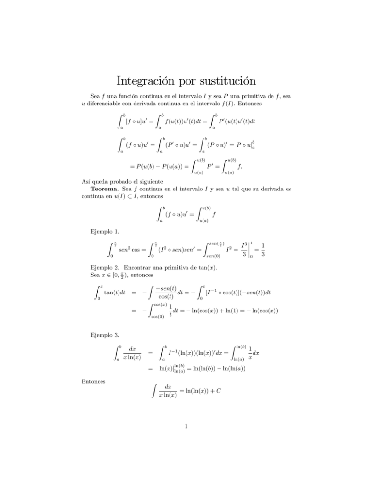 Integracion Por Sustitución