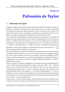 Polinomio de Taylor - Área de Matemática – CBC
