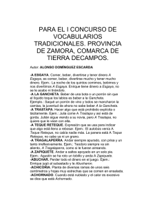 Vocabulario de Villanueva del Campo