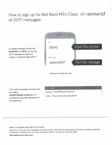 To receive messages via text, text @rbms2017 to 81010. You can