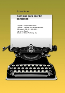 Copyright : Enrique Morata Senar Copyright : "Técnicas para escribir