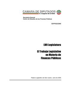 LVII Legislatura El Trabajo Legislativo en Materia de Finanzas