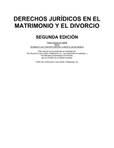 DERECHOS JURÍDICOS EN EL MATRIMONIO Y EL DIVORCIO
