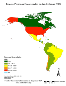 Tasa de Personas Encarceladas en las Américas 2009