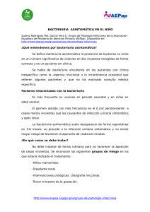 Bacteriuria asintomática - Asociación Española de Pediatría de