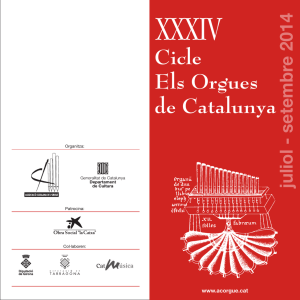 Cicle Els Orgues de Catalunya - Associació d`amics de l`orgue del