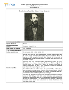 1 Descripción de Autoridad: Edward Porter Alexander