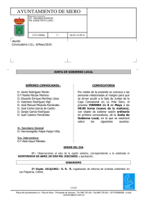 Convocatoria - Ayuntamiento de Siero