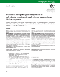 Evaluación histopatológica comparativa de nefrectomía abierta