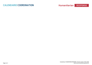 Calendario Coordination | HumanitarianResponse